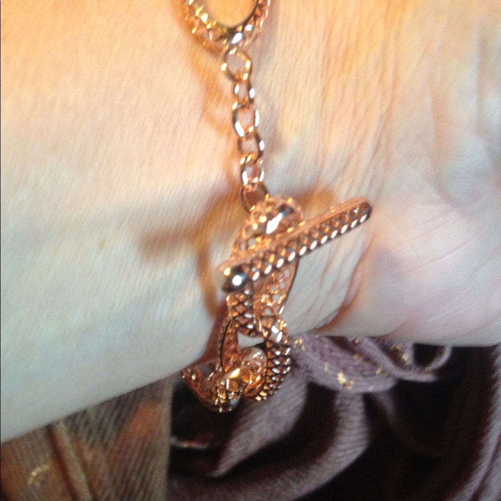 Copper link bracelet w/matching scarf - Picture 3 of 5
